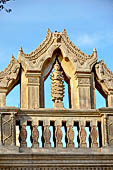 Ananda temple Bagan, Myanmar. Architectural details on this modern 'tazaungi'